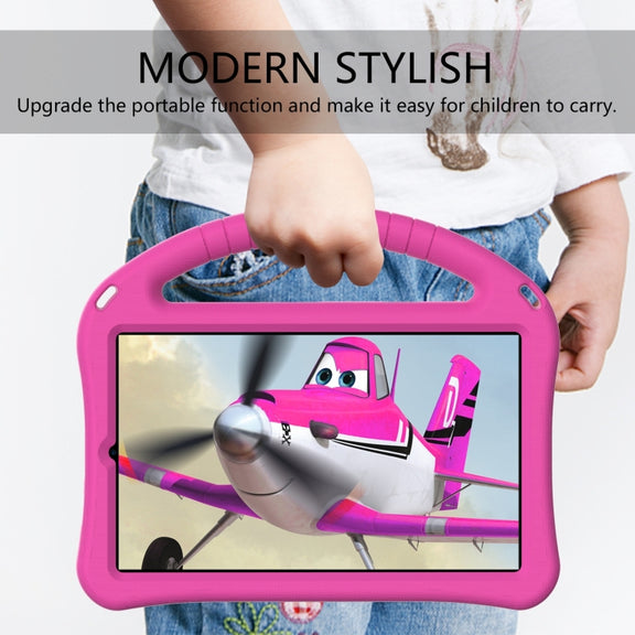 For Lenovo Tab M8 4th Gen EVA Flat Anti Falling Protective Tablet Case Shell with Holder(Rose Red)