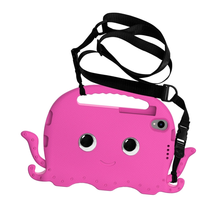 For Lenovo Tab M8 4th Gen Octopus Style EVA + PC Tablet Case with Strap(Rose Red)