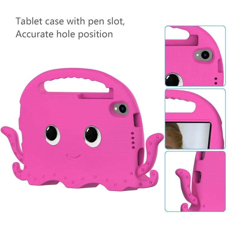 For Lenovo Tab M8 4th Gen Octopus Style EVA + PC Tablet Case with Strap(Rose Red)