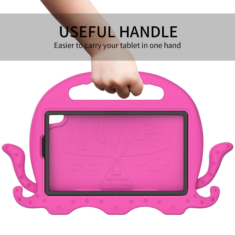For Lenovo Tab M8 4th Gen Octopus Style EVA + PC Tablet Case with Strap(Rose Red)