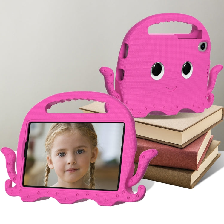 For Lenovo Tab M8 4th Gen Octopus Style EVA + PC Tablet Case with Strap(Rose Red)