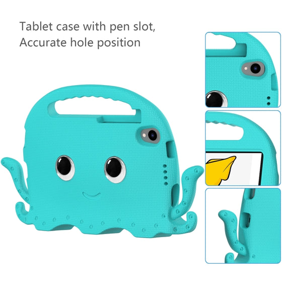 For Lenovo Tab M8 4th Gen Octopus Style EVA + PC Tablet Case with Strap(Glacial Green)