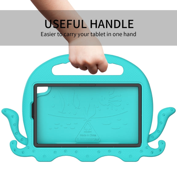 For Lenovo Tab M8 4th Gen Octopus Style EVA + PC Tablet Case with Strap(Glacial Green)