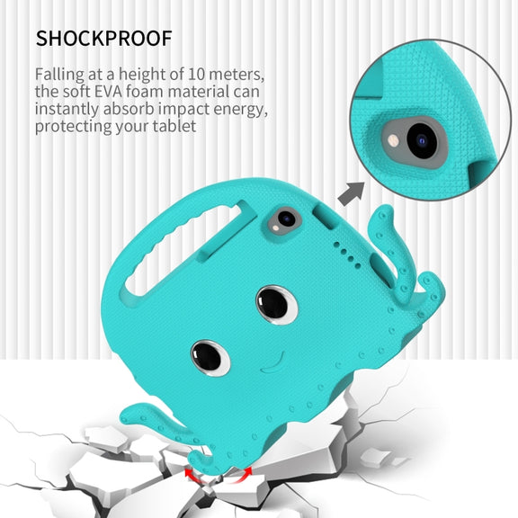 For Lenovo Tab M8 4th Gen Octopus Style EVA + PC Tablet Case with Strap(Glacial Green)