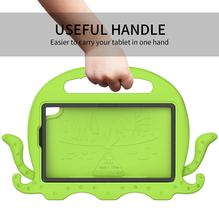 For Lenovo Tab M8 4th Gen Octopus Style EVA + PC Tablet Case with Strap(Grass Green)
