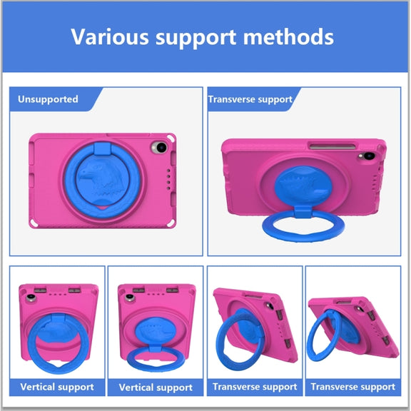 For Lenovo Tab M8 4th Gen EVA + PC Shockproof Tablet Case without Water-resistant Frame(Rose Red)
