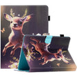 For 10 inch Coloured Drawing Stitching Leather Tablet Case(Deer) - 10 - 11 inch by PMC TechLife | Online Shopping South Africa | PMC TechLife | Buy Now Pay Later Mobicred