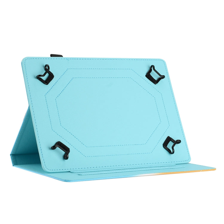 For 10 inch Coloured Drawing Stitching Leather Tablet Case(Deer)