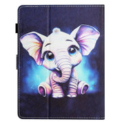 For 10 inch Coloured Drawing Stitching Leather Tablet Case(Elephant)