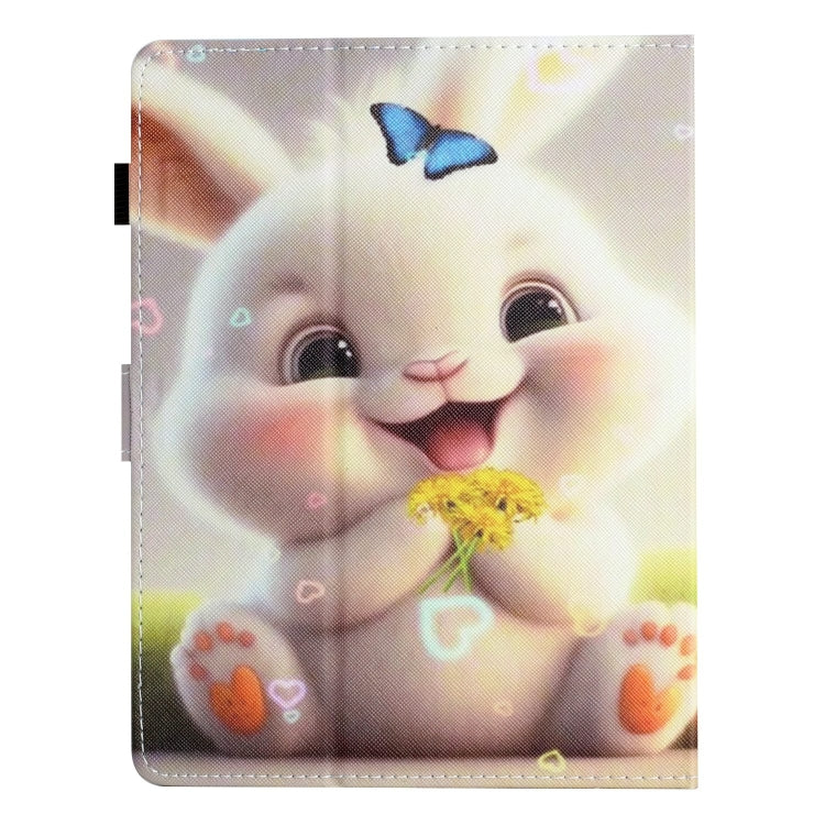 For 10 inch Coloured Drawing Stitching Leather Tablet Case(Rabbit)