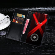 For Umidigi X idewei Crocodile Texture Horizontal Flip Leather Case with Holder & Card Slots & Wallet(Dark Blue)