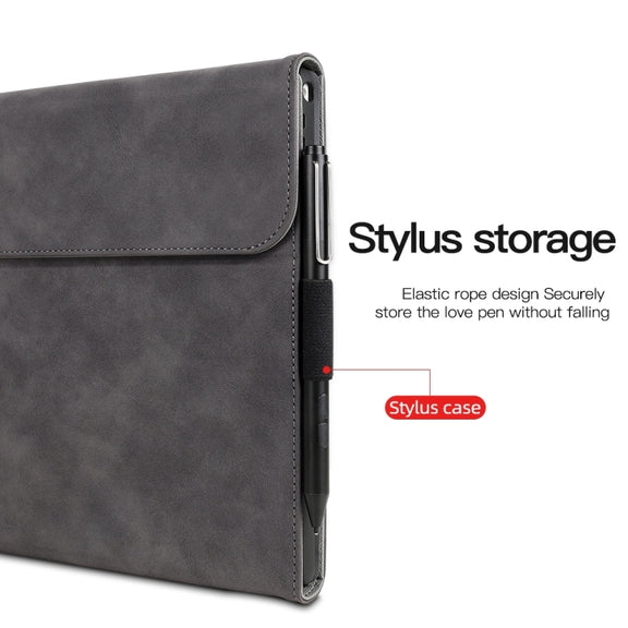 For Microsoft Surface Pro X Sheepskin All-Inclusive Shockproof Protective Case(Grey)