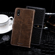 For Wiko Y60 idewei Crocodile Texture Horizontal Flip Leather Case with Holder & Card Slots & Wallet(Dark Blue)