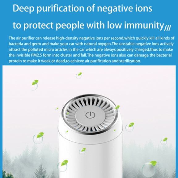 Y-20 Desktop Car Negative Ion Air Purifier(Black)