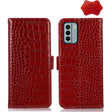 For Nokia G22 4G Crocodile Top Layer Cowhide Leather Phone Case(Red) - Nokia Cases by PMC TechLife | Online Shopping South Africa | PMC TechLife | Buy Now Pay Later Mobicred