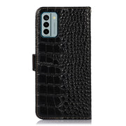 For Nokia G22 4G Crocodile Top Layer Cowhide Leather Phone Case(Black)