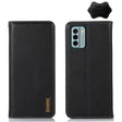 For Nokia G22 4G KHAZNEH Nappa Top Layer Cowhide Leather Phone Case(Black) - Nokia Cases by PMC TechLife | Online Shopping South Africa | PMC TechLife | Buy Now Pay Later Mobicred