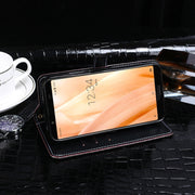 For Sharp Aquos Sense3 idewei Crocodile Texture Horizontal Flip Leather Case with Holder & Card Slots & Wallet(Black)