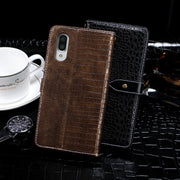 For Sharp Aquos Sense3 Plus idewei Crocodile Texture Horizontal Flip Leather Case with Holder & Card Slots & Wallet(Black)