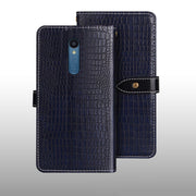 For Sharp Rouvo V idewei Crocodile Texture Leather Phone Case(Dark Blue)