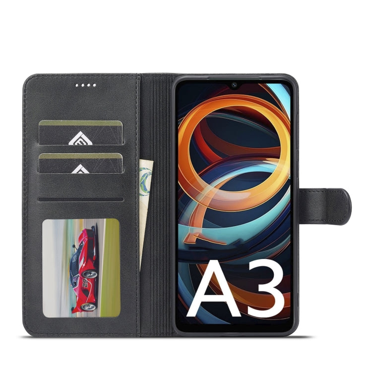 For Xiaomi Redmi A3 LC.IMEEKE Calf Texture Leather Phone Case(Black)