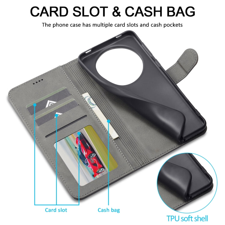 For Xiaomi Redmi A3 LC.IMEEKE Calf Texture Leather Phone Case(Grey)