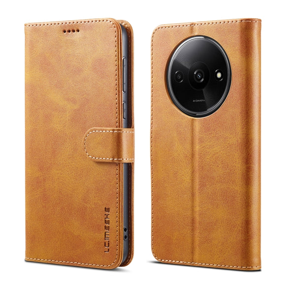 For Xiaomi Redmi A3 LC.IMEEKE Calf Texture Leather Phone Case(Brown)