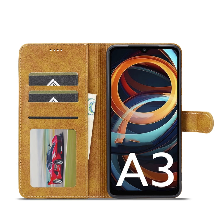 For Xiaomi Redmi A3 LC.IMEEKE Calf Texture Leather Phone Case(Brown)