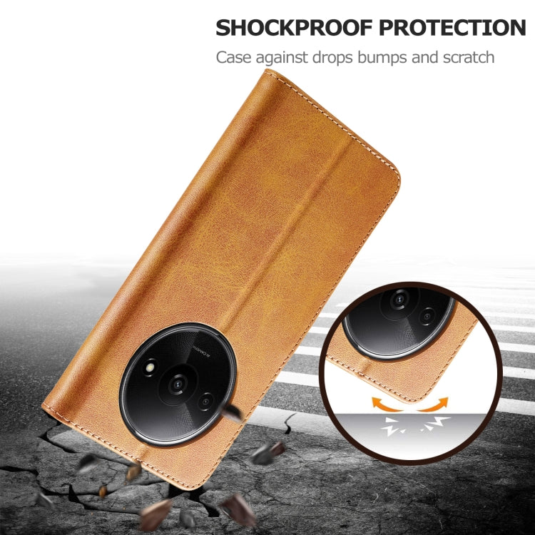 For Xiaomi Redmi A3 LC.IMEEKE Calf Texture Leather Phone Case(Brown)