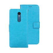 For Sharp Rouvo V idewei Crazy Horse Texture Leather Phone Case with Holder(Sky Blue)
