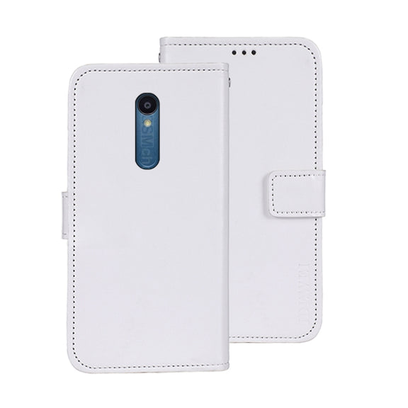 For Sharp Rouvo V idewei Crazy Horse Texture Leather Phone Case with Holder(White)