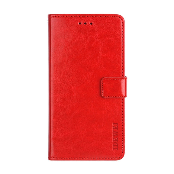 For Sharp Rouvo V idewei Crazy Horse Texture Leather Phone Case with Holder(Red)