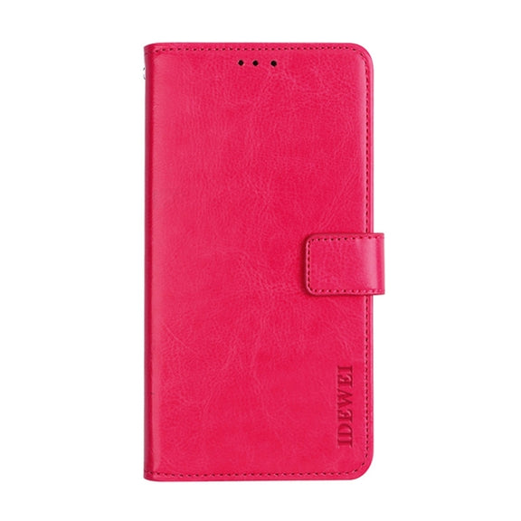 For Sharp Rouvo V idewei Crazy Horse Texture Leather Phone Case with Holder(Rose Red)