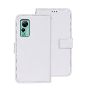 For Ulefone Note 14 idewei Crazy Horse Texture Leather Phone Case with Holder(White)