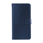 For Ulefone Note 14 idewei Crazy Horse Texture Leather Phone Case with Holder(Blue)