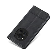 For Honor Magic6 AZNS Magnetic Calf Texture Flip Leather Phone Case(Black)