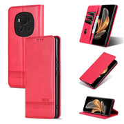 For Honor Magic6 AZNS Magnetic Calf Texture Flip Leather Phone Case(Red)