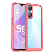 For OPPO A58 5G Colorful Series Acrylic + TPU Phone Case(Black)