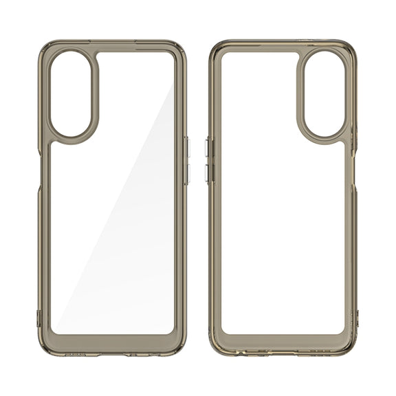 For OPPO A58 5G Colorful Series Acrylic + TPU Phone Case(Black)