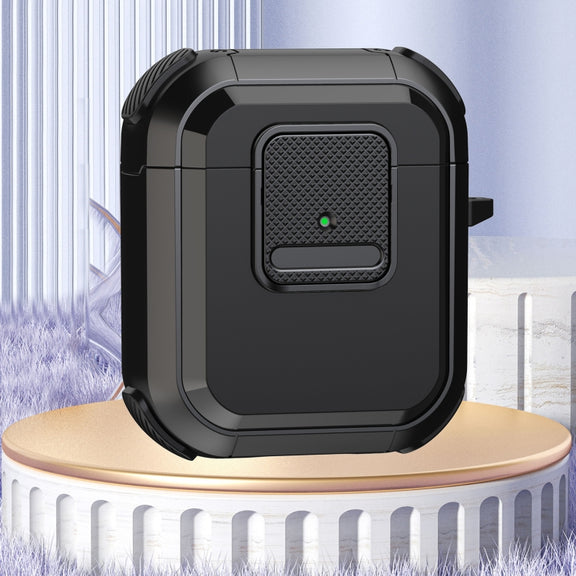 For AirPods 2 / 1 Wireless Earphones Protective Case(Black)