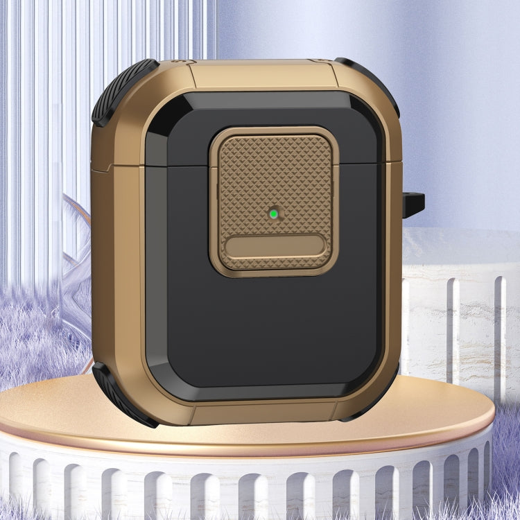 For AirPods 2 / 1 Wireless Earphones Protective Case(Brown)