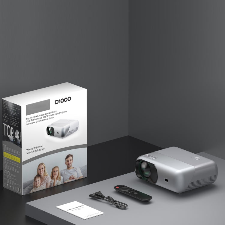 D1000 1920x1080P 320ANSI Lumens Portable Mini LCD LED Smart Projector, Android(AU Plug)