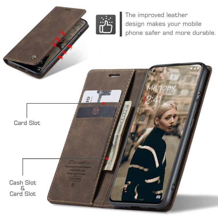 For OnePlus 11 CaseMe 013 Multifunctional Horizontal Flip Leather Phone Case(Coffee)