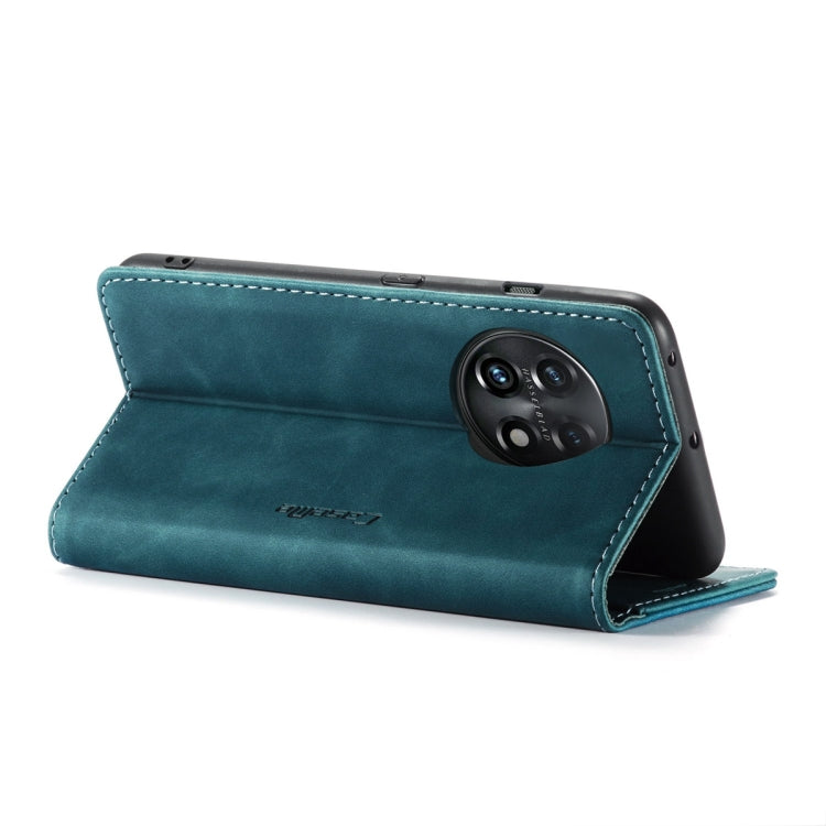 For OnePlus 11 CaseMe 013 Multifunctional Horizontal Flip Leather Phone Case(Blue)