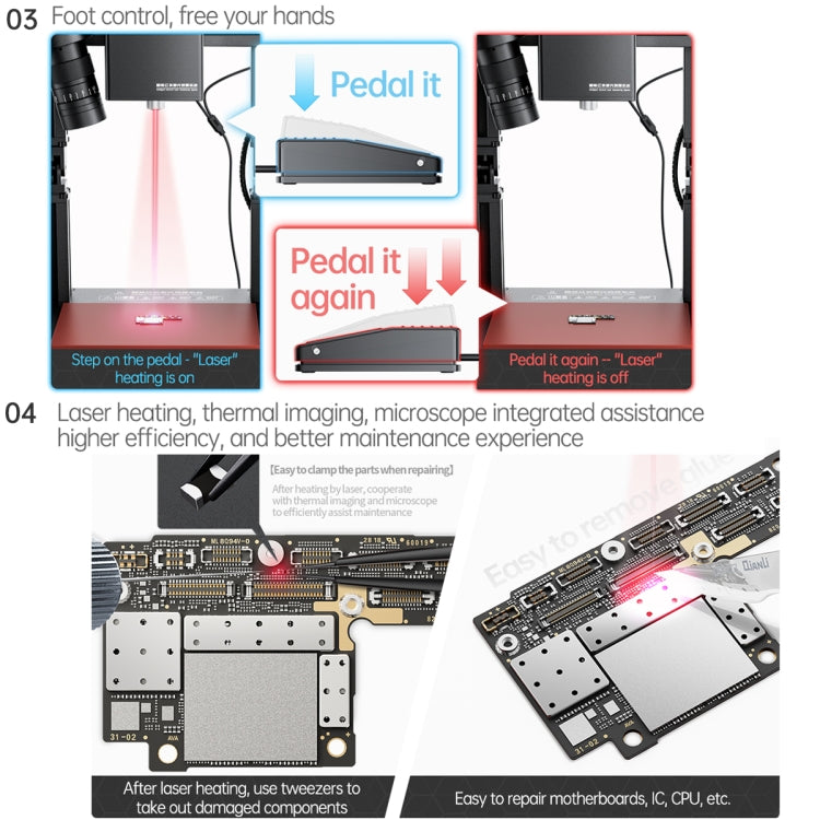 Mega-idea Intelligent Infrared Laser Desoldering Machine, Model:Without Microscope Set(US Plug)