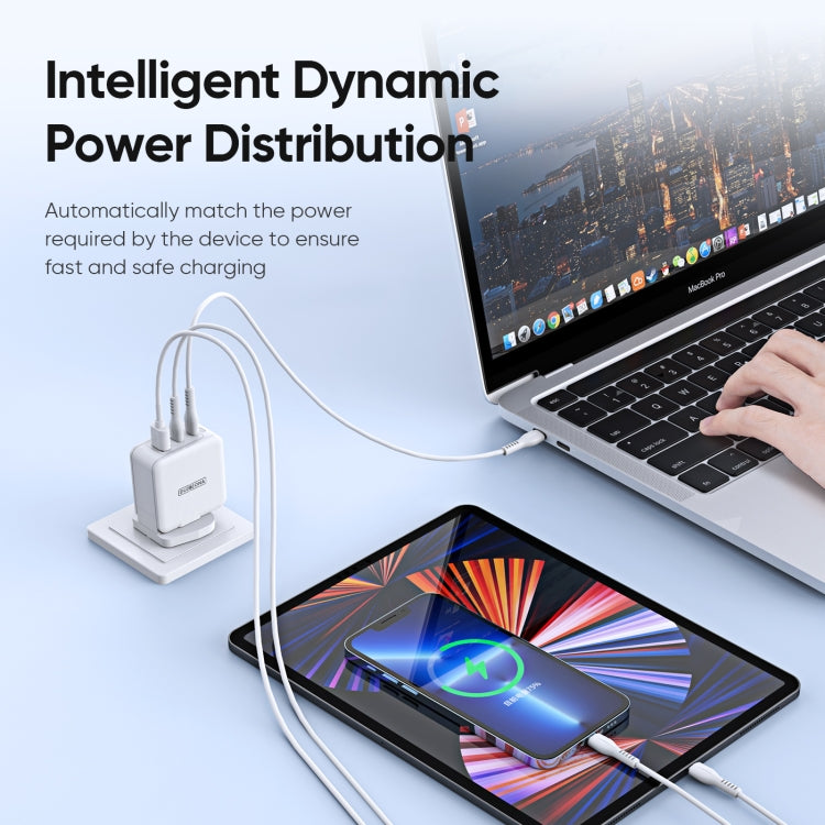 DUZZONA T9 65W Dual USB-C / Type-C+USB GaN Fast Charger, Specification:UK Plug