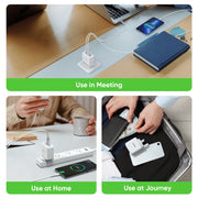 DUZZONA T9 65W Dual USB-C / Type-C+USB GaN Fast Charger, Specification:UK Plug