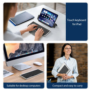 DUX DUCIS OK Series V1 Universal Tablet Bluetooth Keyboard Leather Case with Touchpad(Black)
