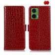 For Motorola Moto G35 Crocodile Top Layer Cowhide Leather Phone Case(Red) - free shipping - PMC TechLife - Order now!