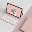 For Lenovo Tab M10 Plus 10.6 3rd Gen 2022 YM-LX106 Round Key Detachable Bluetooth Tablet Keyboard Leather Case without Mouse(Pink) - free shipping - PMC TechLife - Order now!